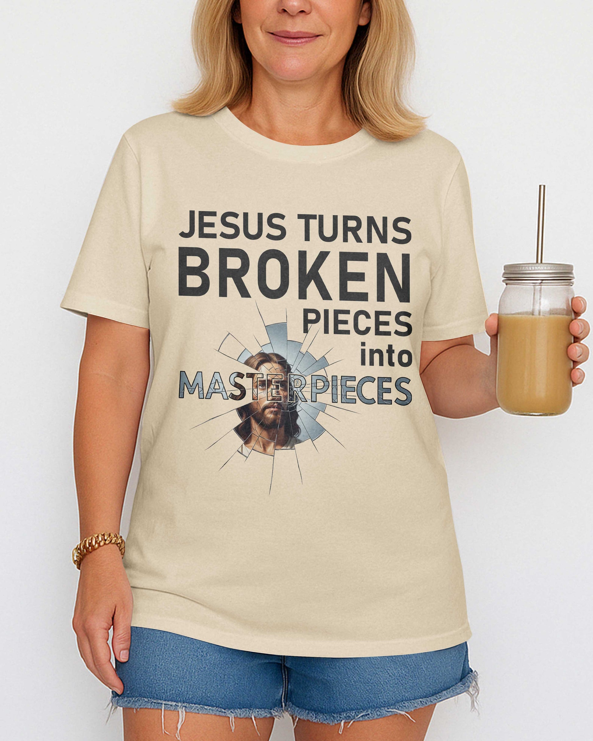 Jesus Turns Broken Pieces Into Masterpieces T-Shirt