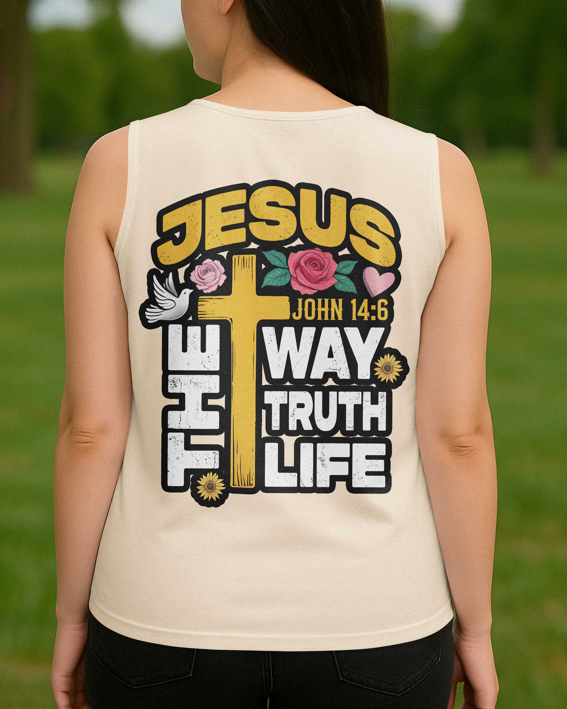 The Way The Truth The Life V-neck Tank Top