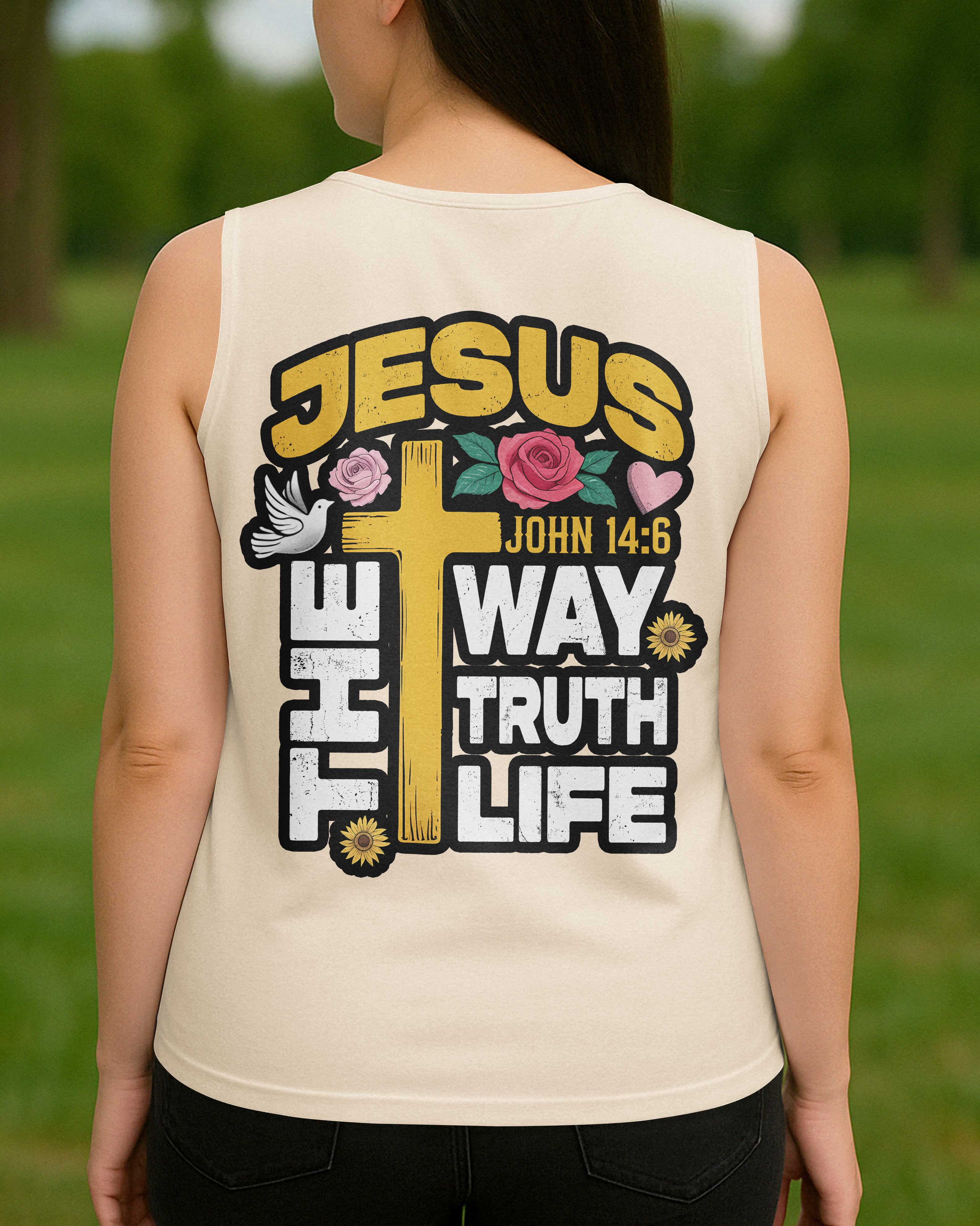 The Way The Truth The Life V-neck Tank Top