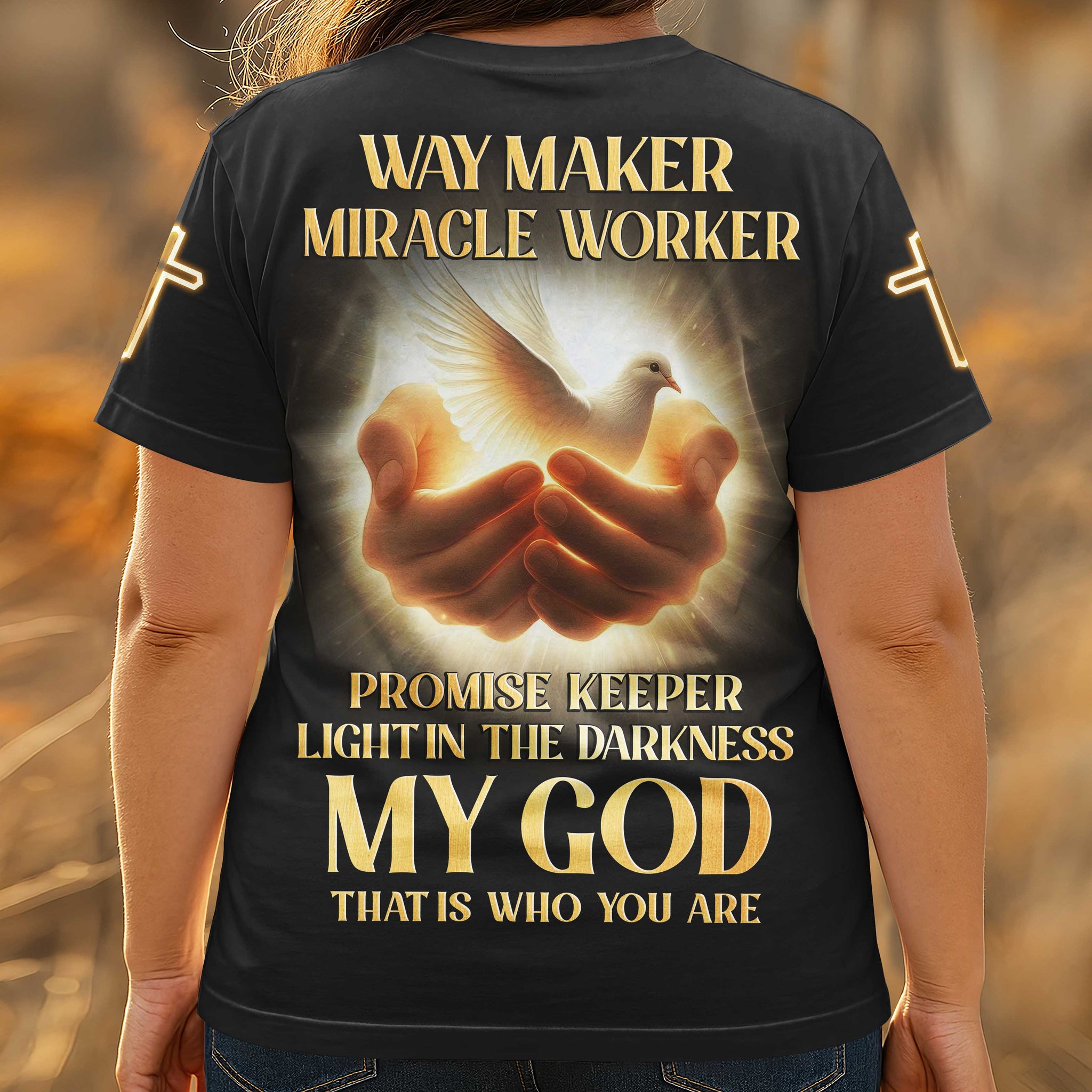 Way Maker Miracle Worker Promise Keeper All Over Print T-Shirt