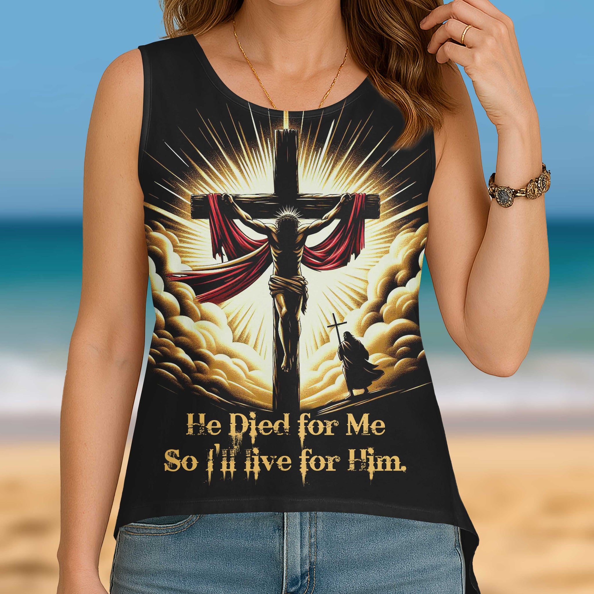He Died For Me So I'll Live For Him All Over Print Shirt