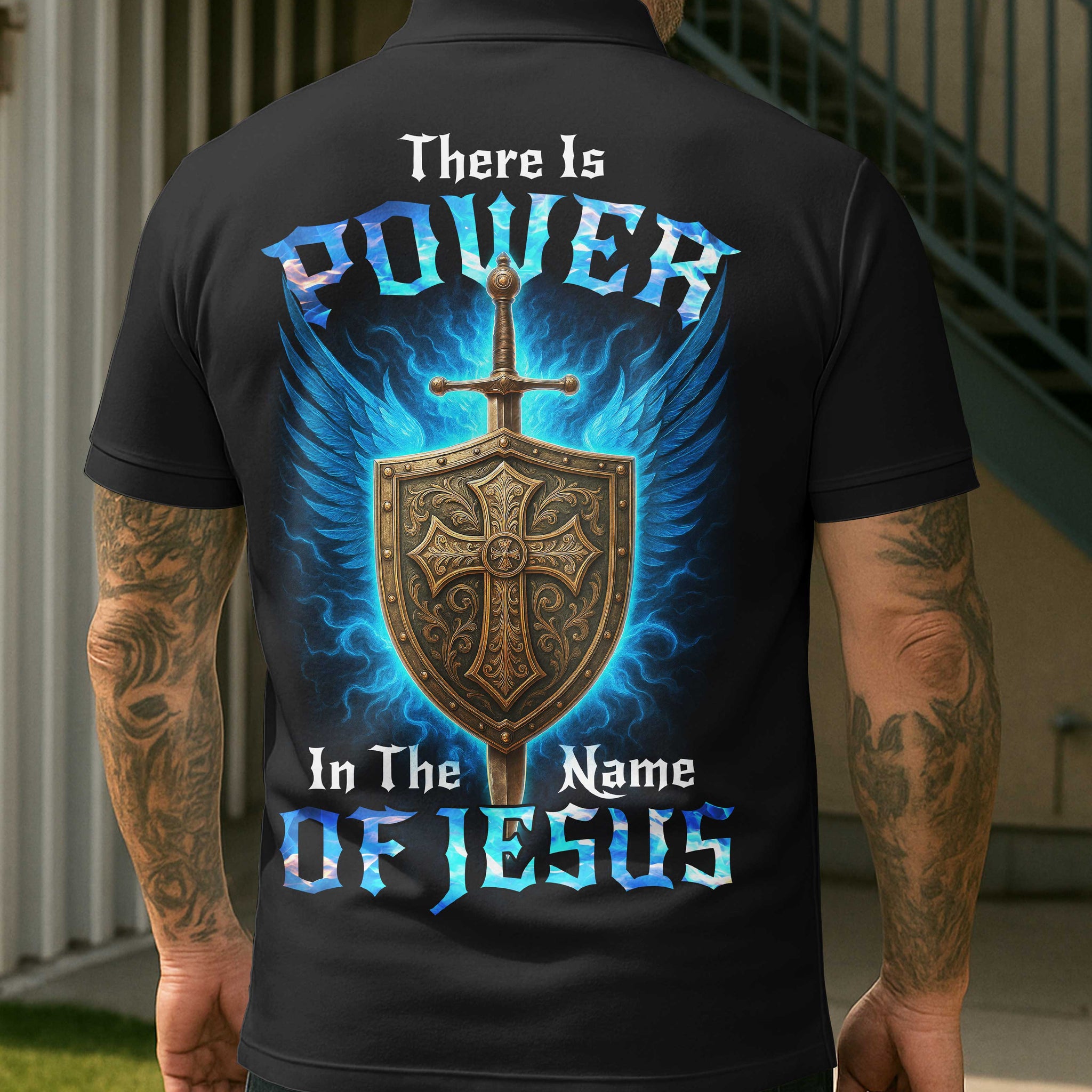 There Is Power All Over Print Polo