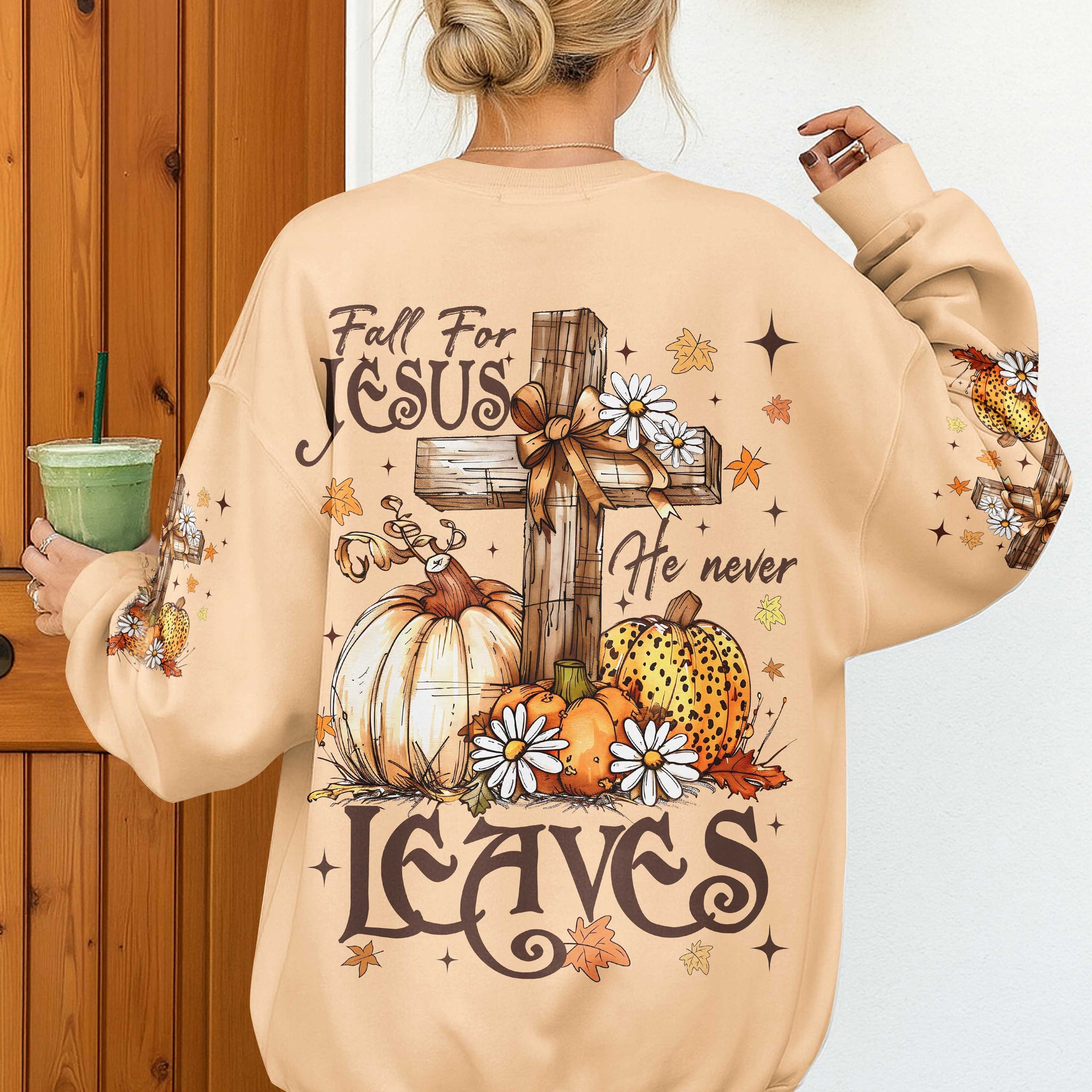 Fall For Jesus He Never Leaves Shirt
