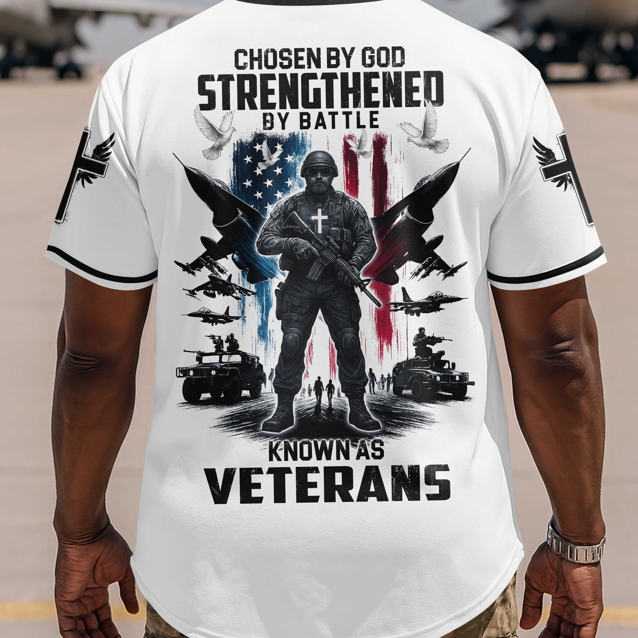 Chosen By God Strengthened By Battle Jersey