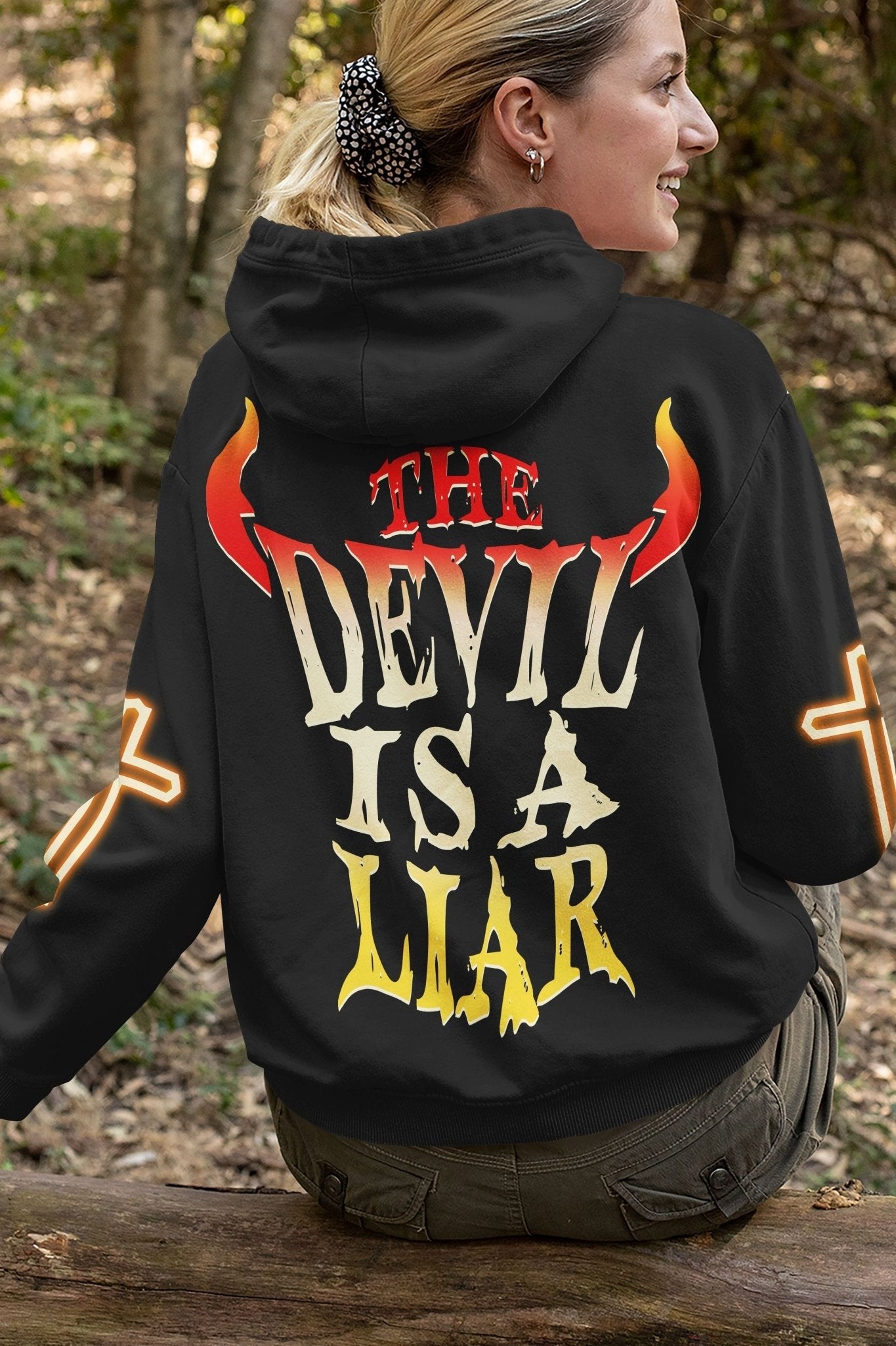 The Devil Is A Liar All Over Print Hoodie
