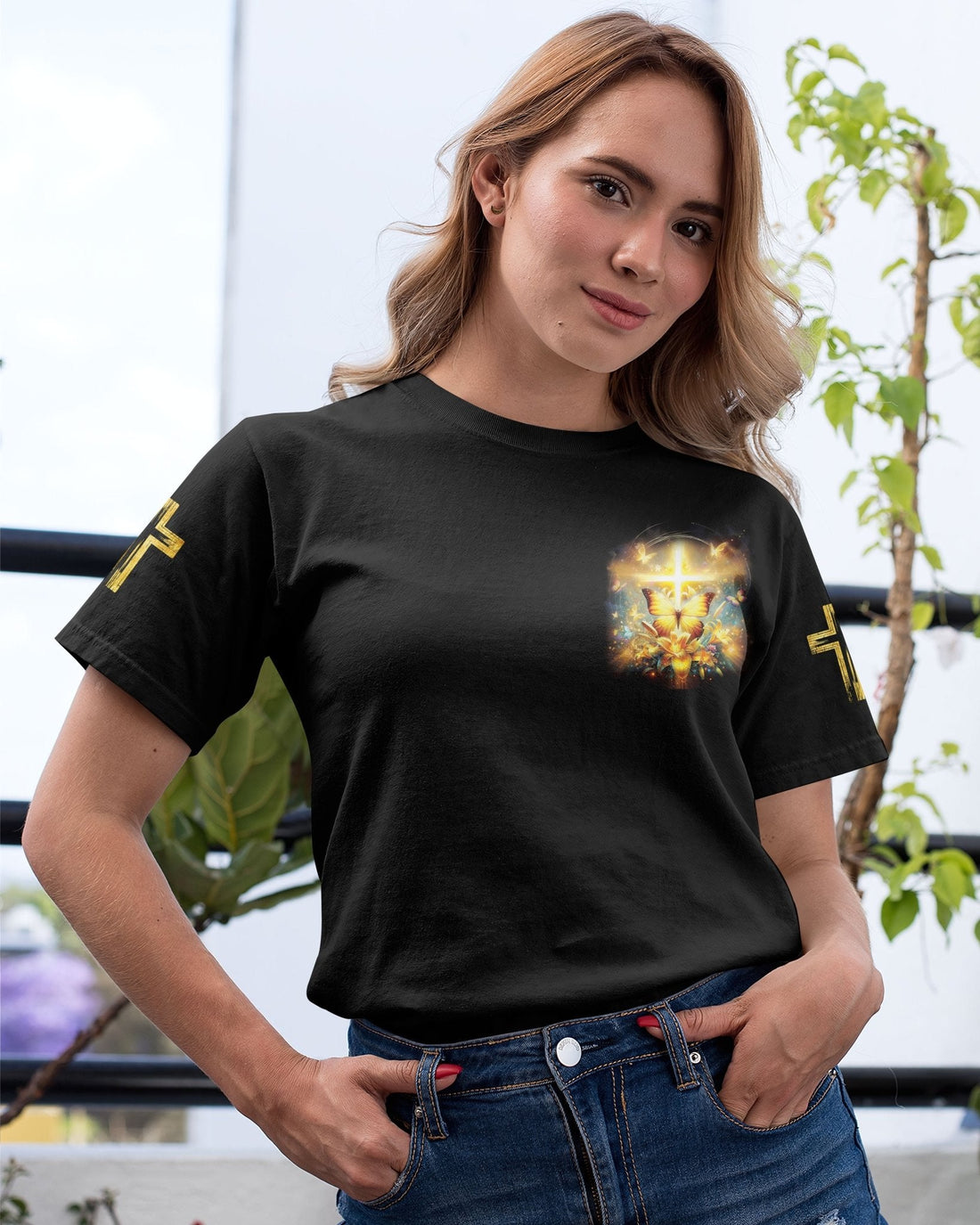 God Steps In Miracles Happen All Over Print T-shirt