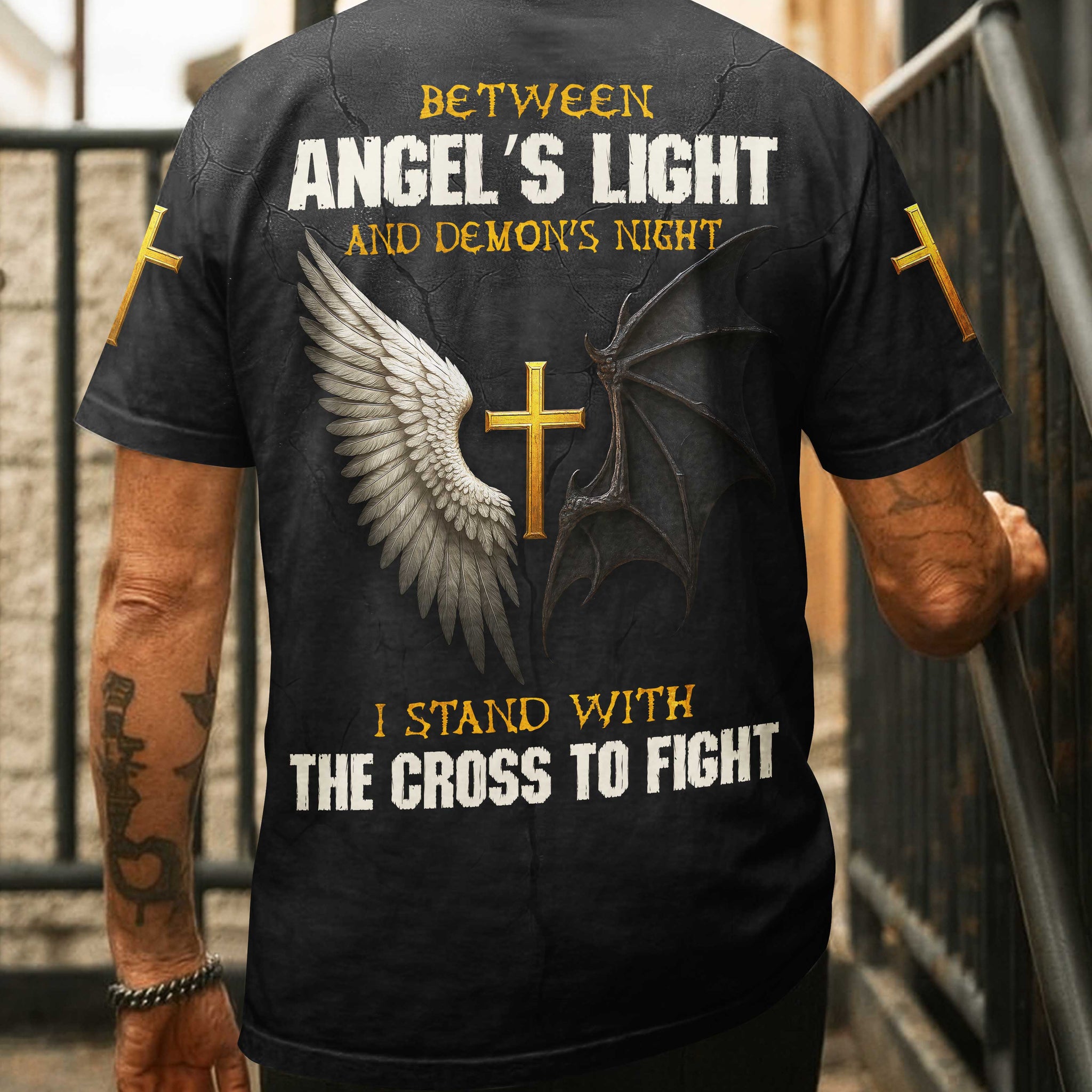 Between Angel's Light All Over Print T-Shirt