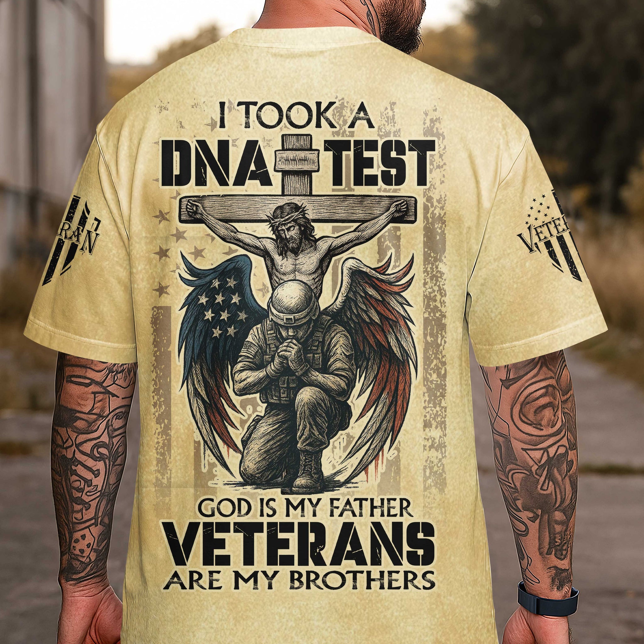 I Took A Dna Test God All Over Print T-Shirt