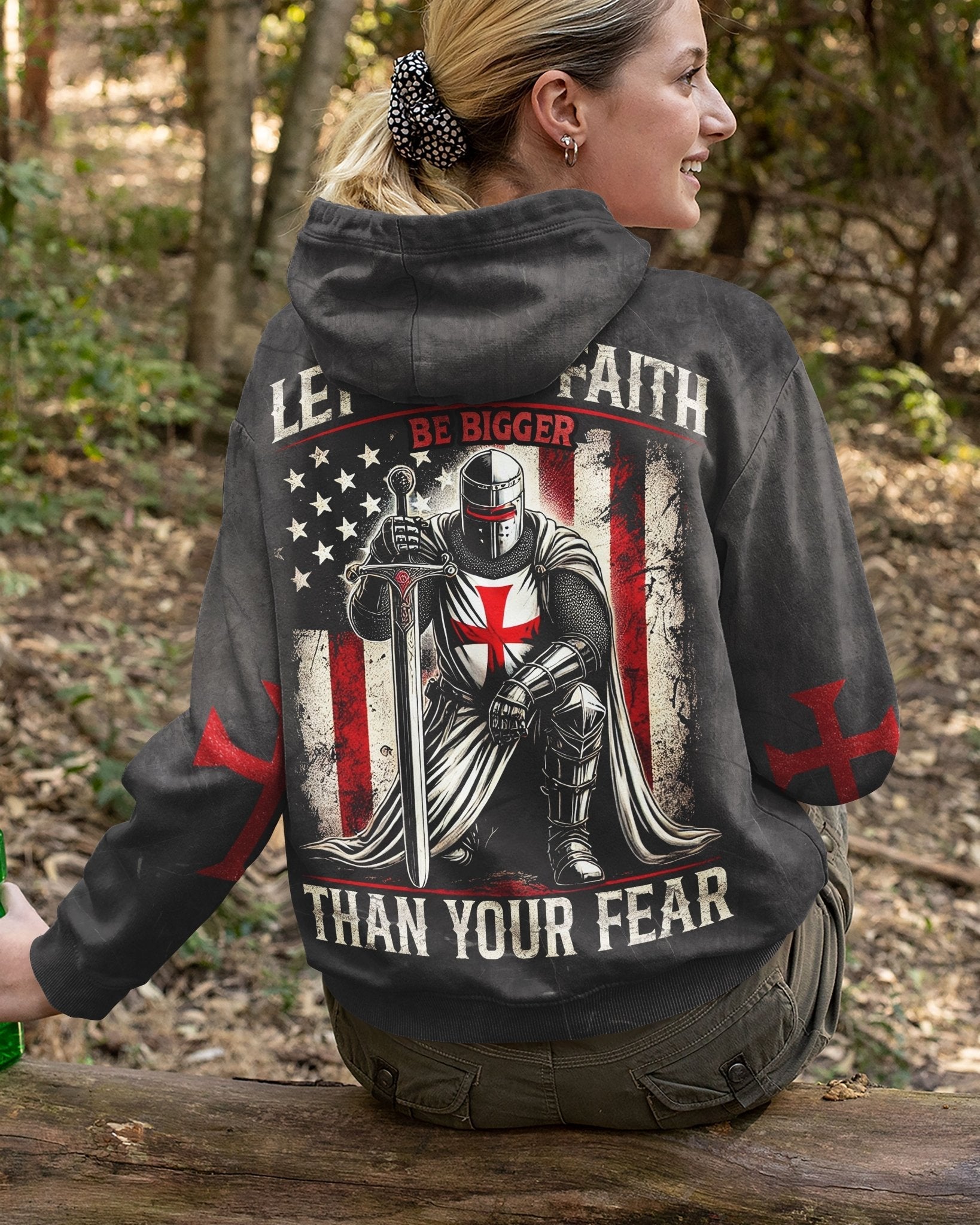Let Your Faith Be Bigger Than Your Fear All Over Print Zip Hoodie