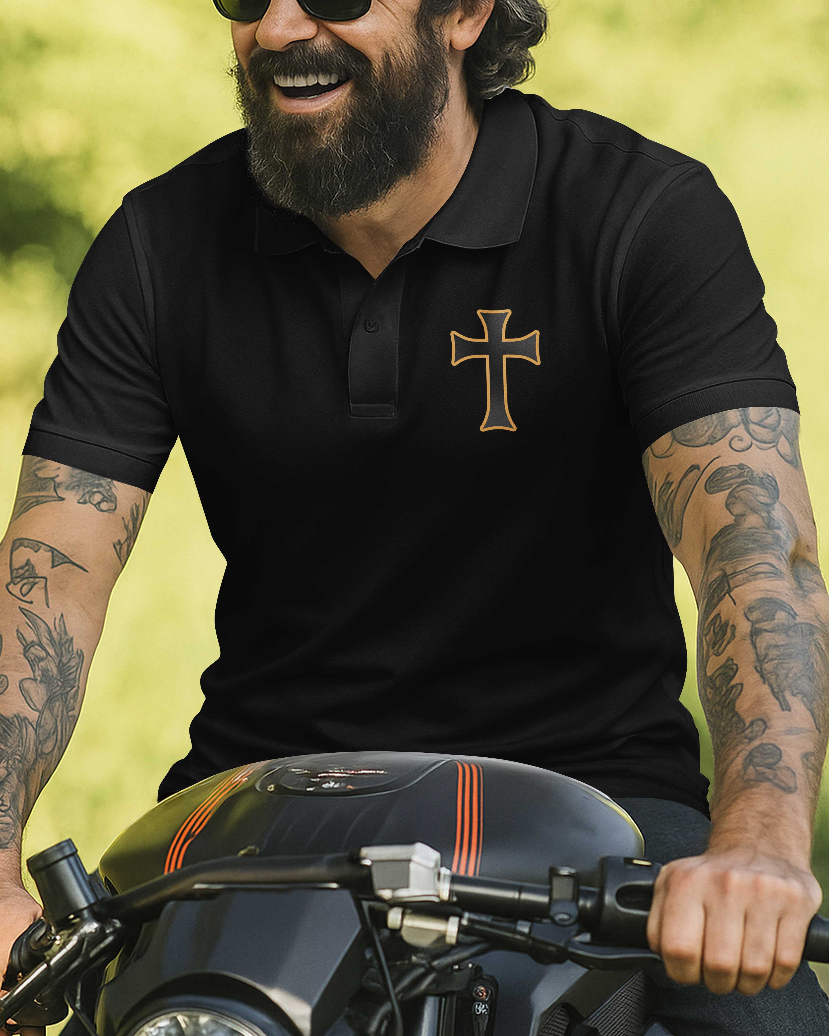 Forged In Steel Anchored In Faith Polo