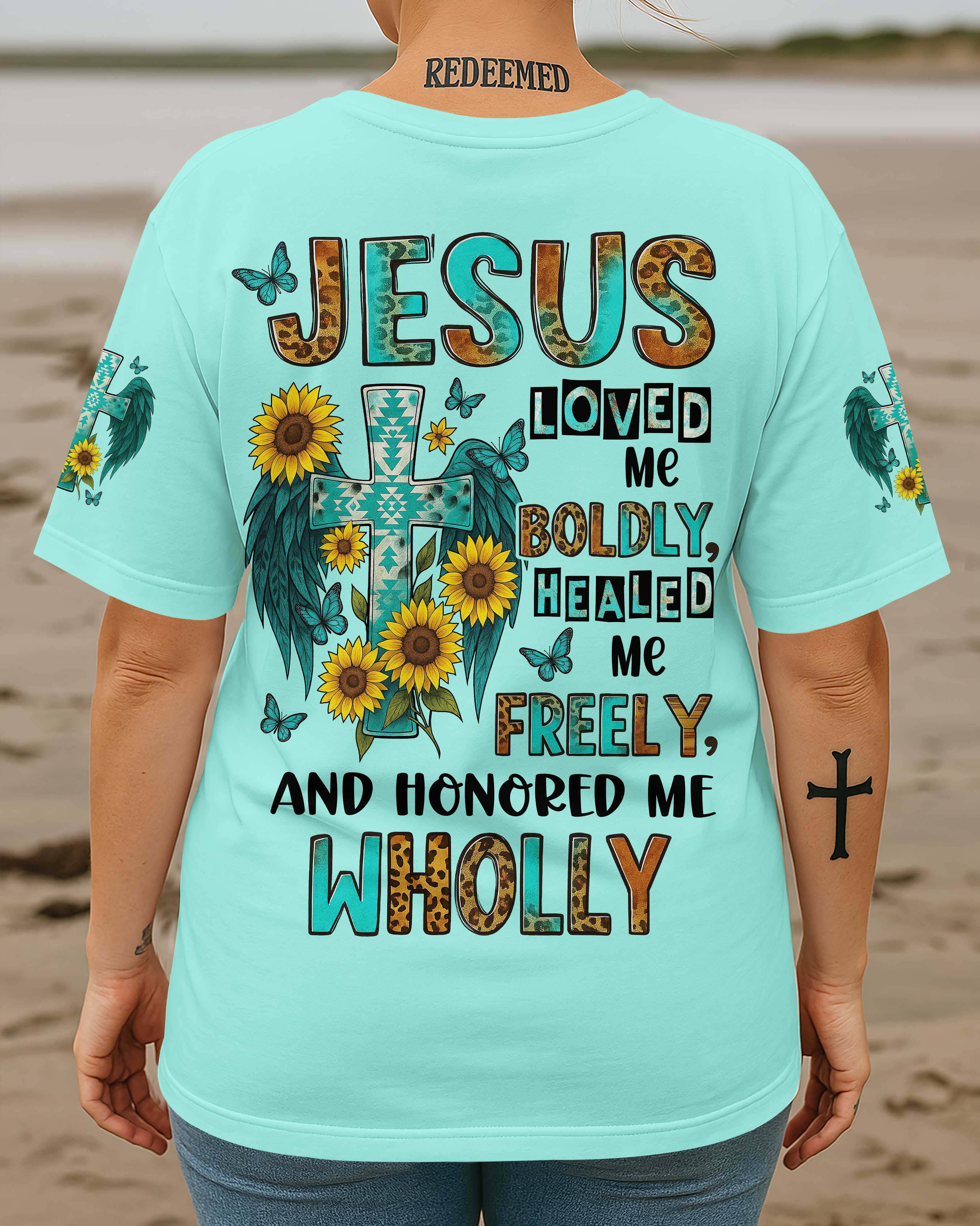 Jesus Loved Me Boldly All Over Print T-Shirt